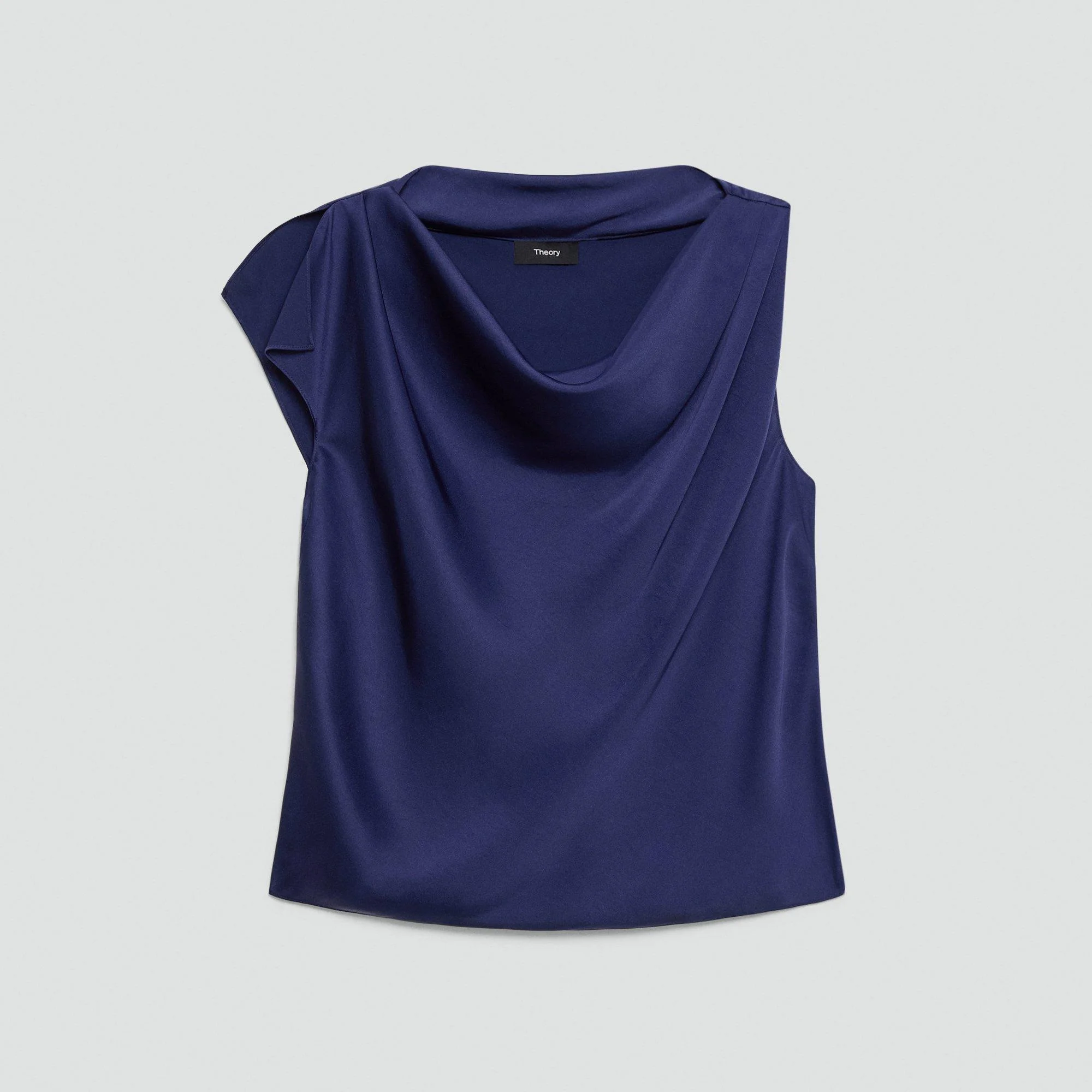 Cowl Neck Blouse in Crushed Satin - 1