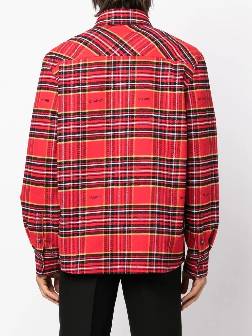 tartan-check logo-embroidered shirt - 4