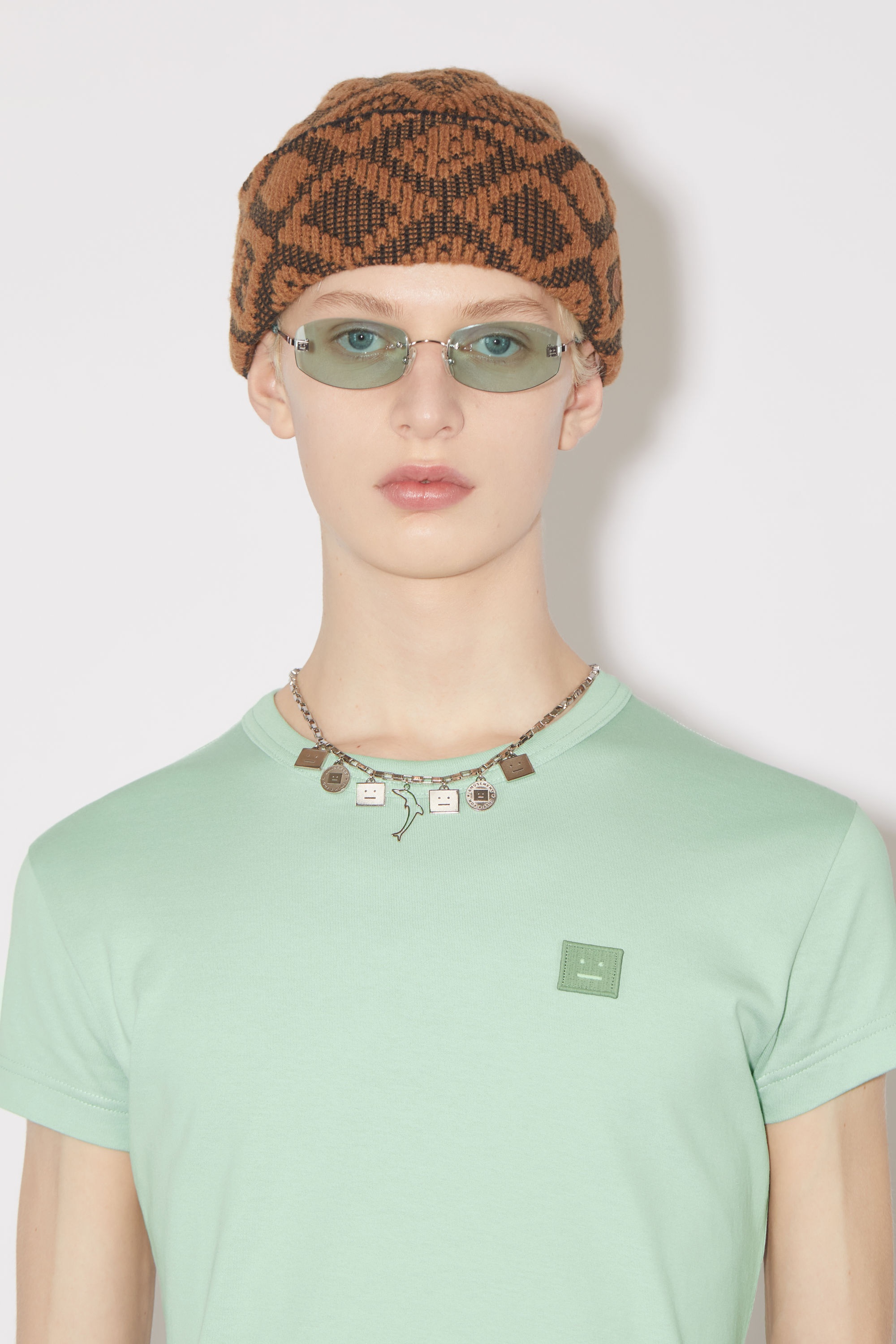 Crew neck t-shirt - Fitted fit - Soft green - 4