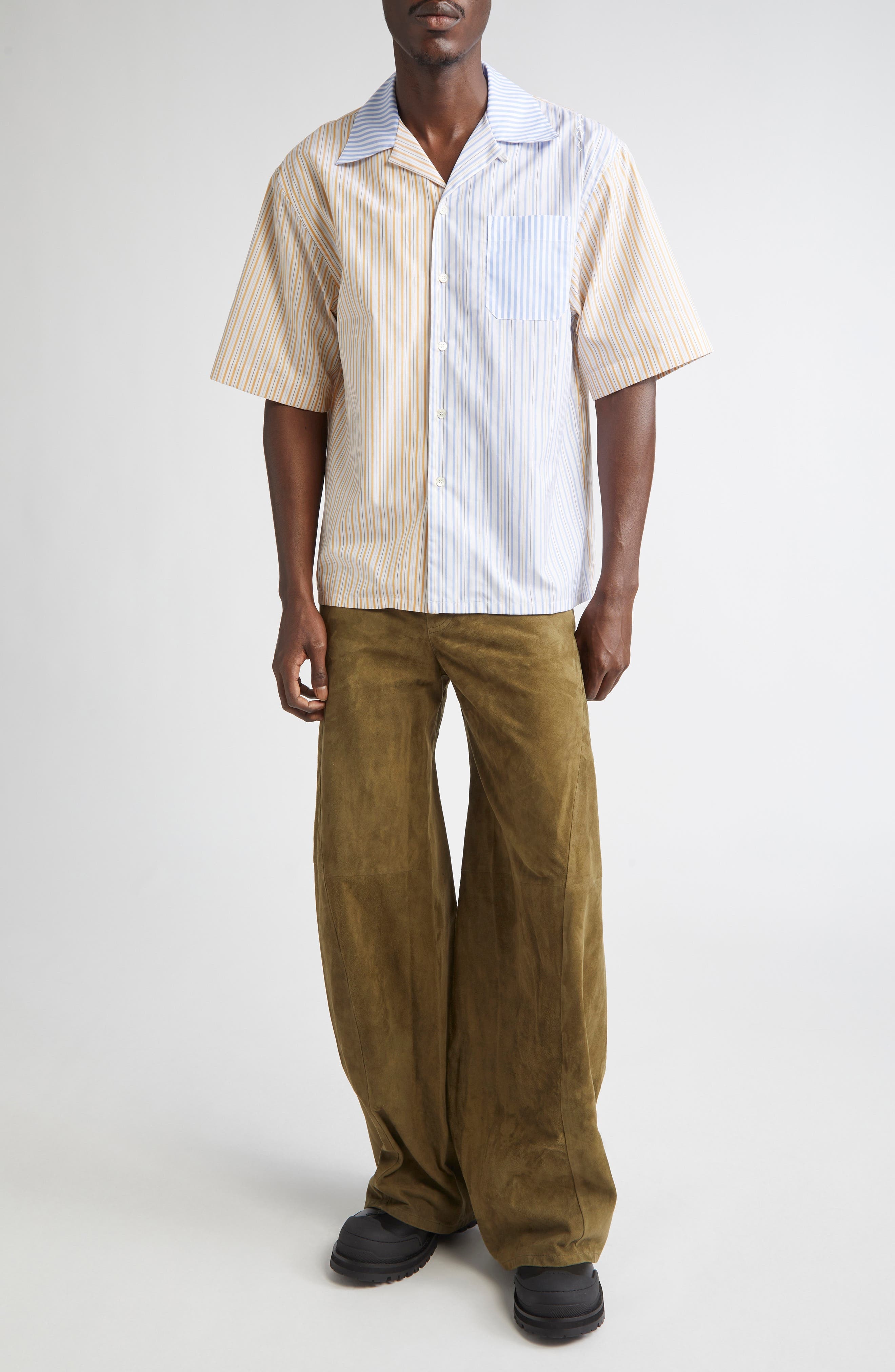 Marni Suede Wide Leg Pants in Sage at Nordstrom - 2