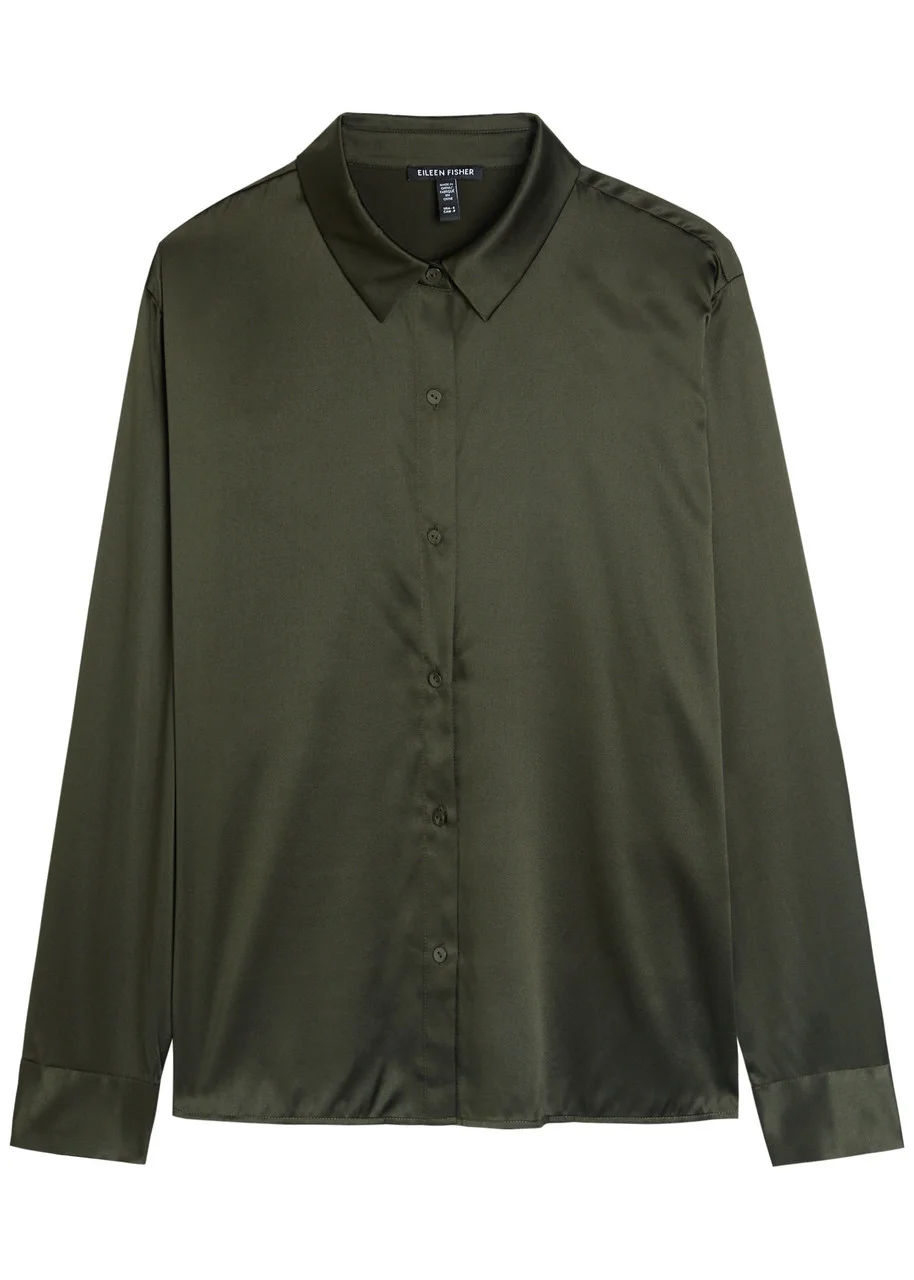 Eileen Fisher Stretch-silk Shirt - 1