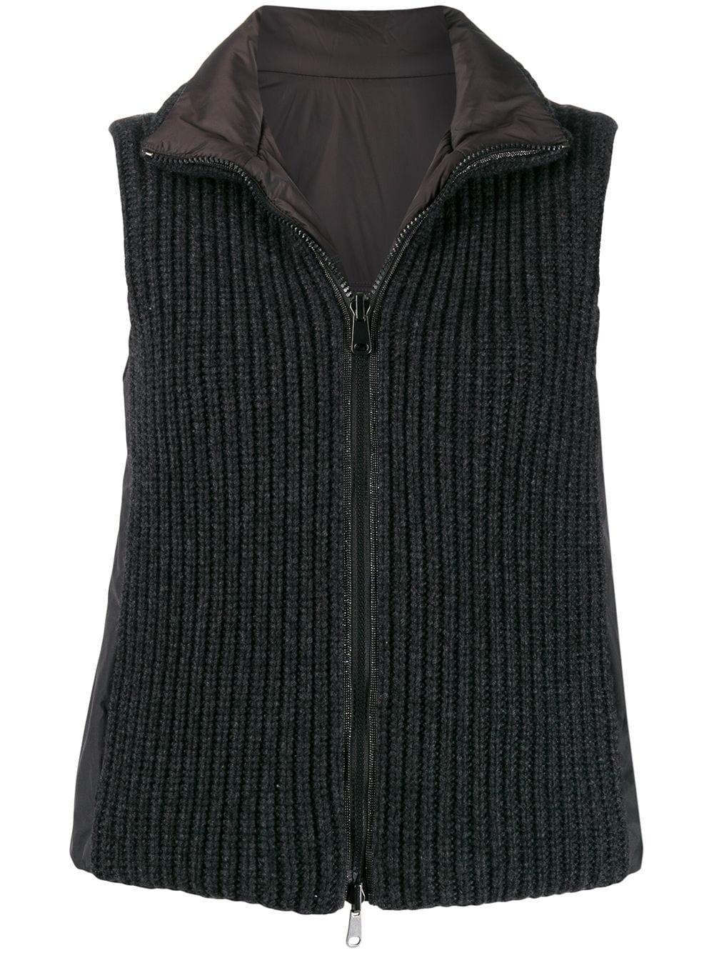 intarsia knit gilet - 1