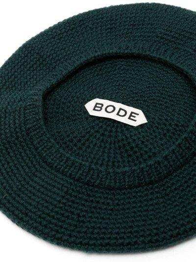 BODE crochet-knit wool beret outlook