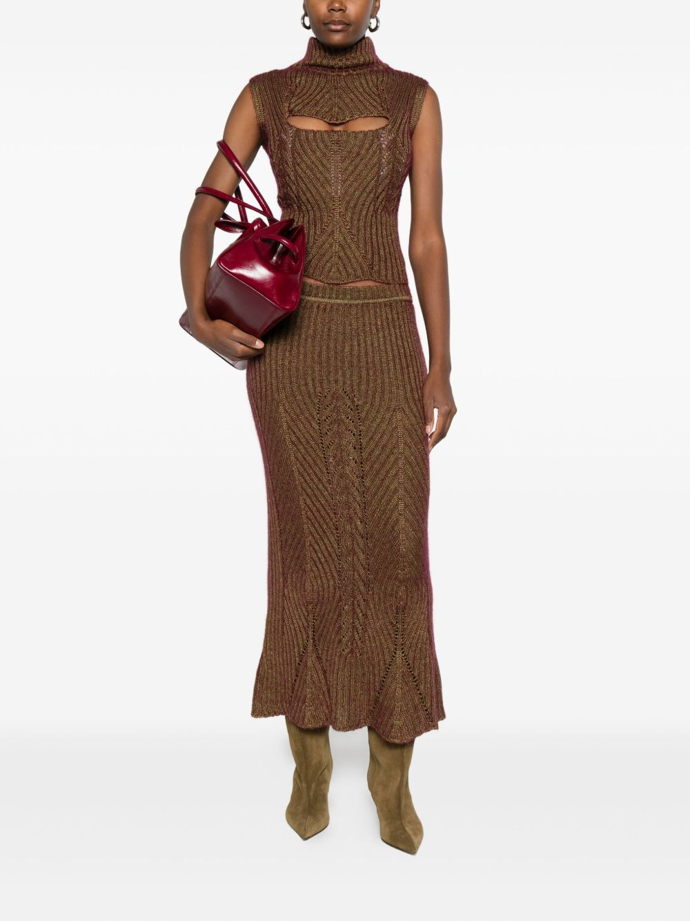 Mary Corset high-neck cut-out top - 2