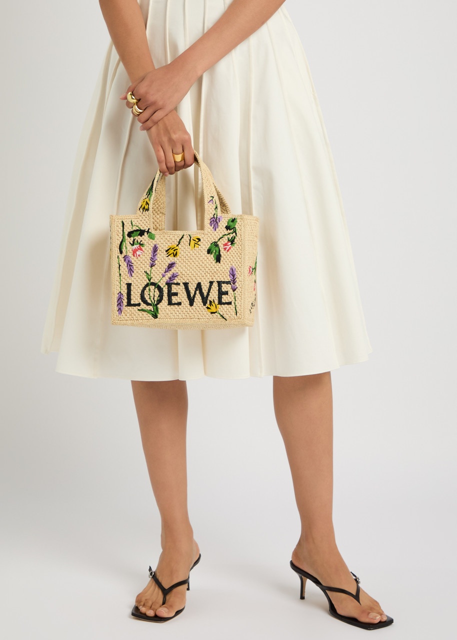 Loewe X Paula's Ibiza Font Floral Raffia Tote bag - 5