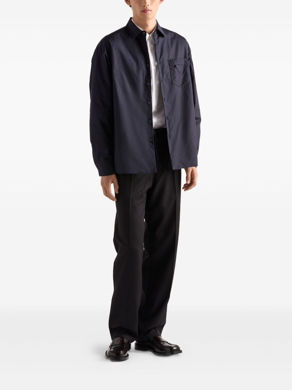 patch-pocket classic-collar shirt - 2