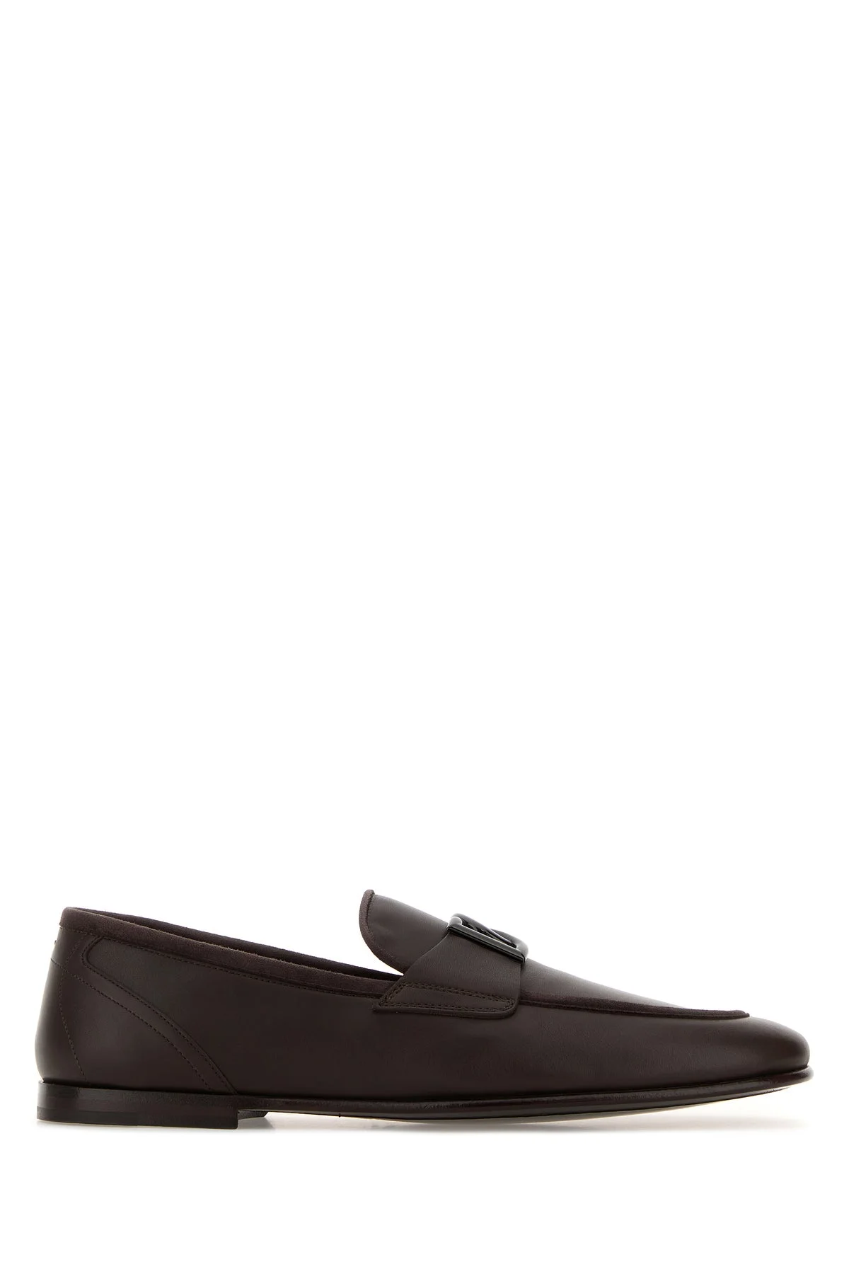 Dark brown leather Erice loafers - 1