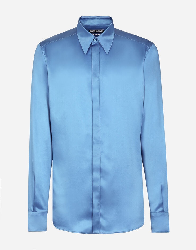 Silk satin Martini-fit shirt - 1