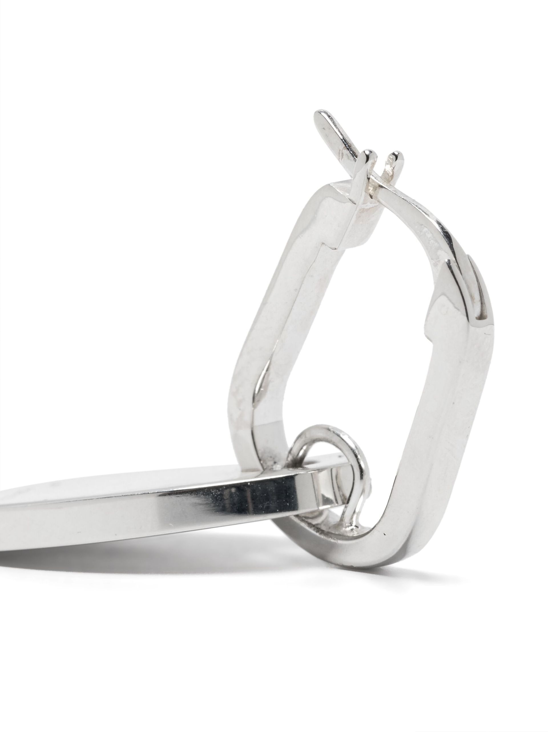 Sterling Silver Logo-Engraved Earrings - 3