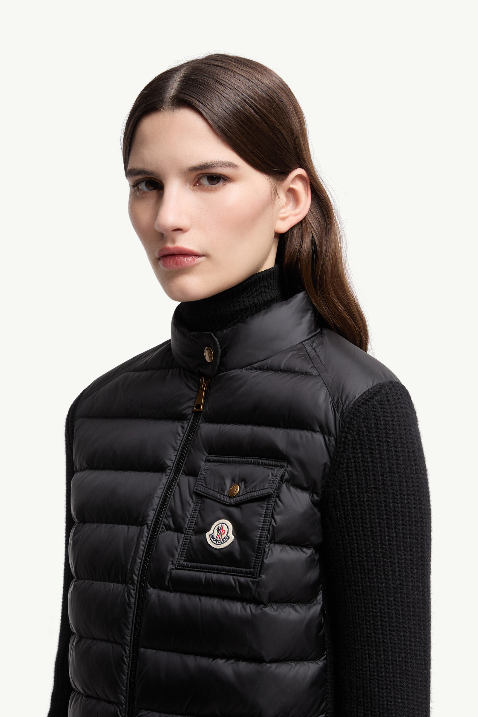 Padded Wool Zip-Up Cardigan - 4