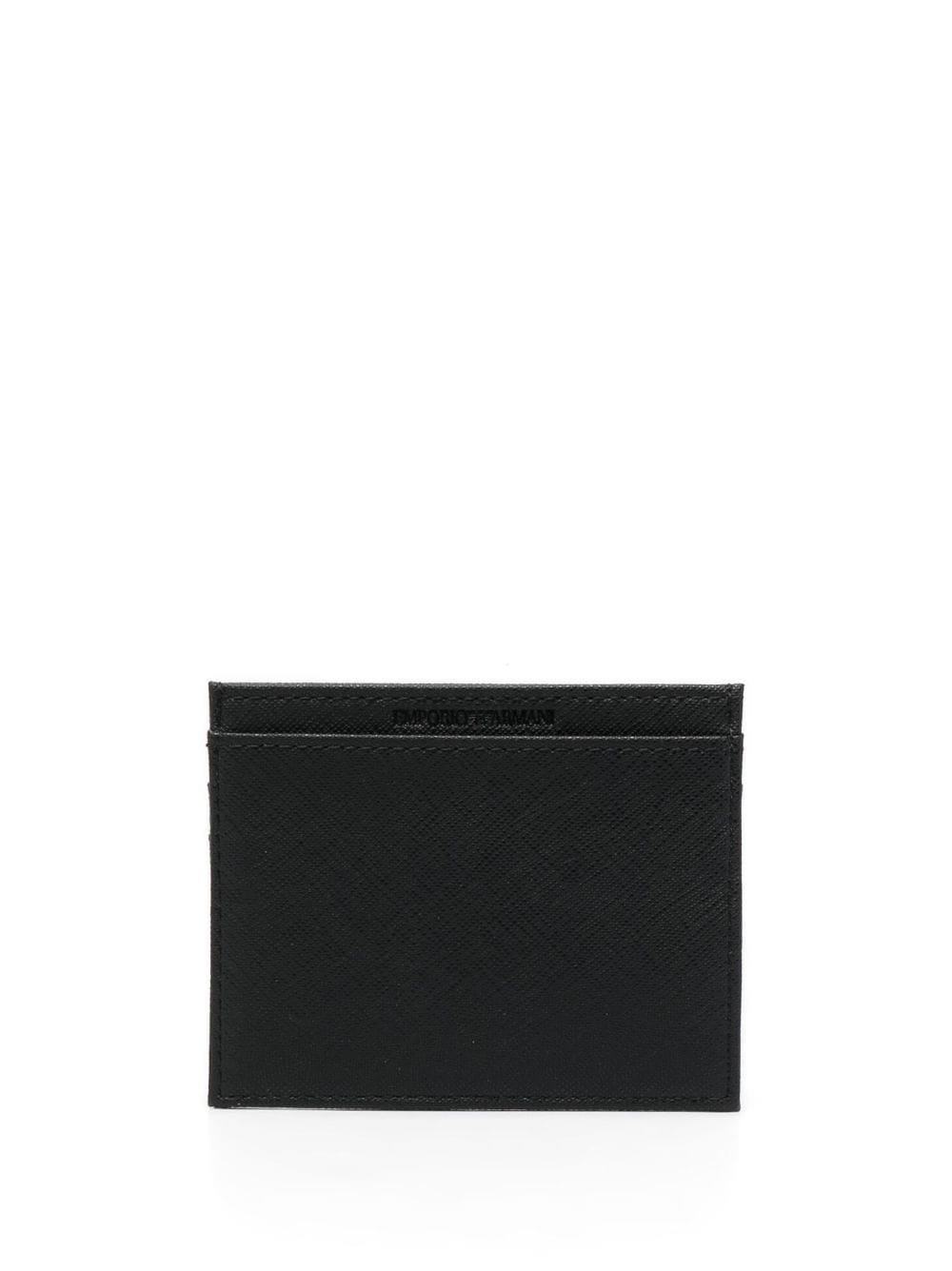 logo-print recycled leather cardholder - 2