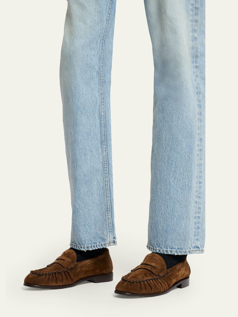 SAINT LAURENT Men's Le Loafer Suede Mules outlook