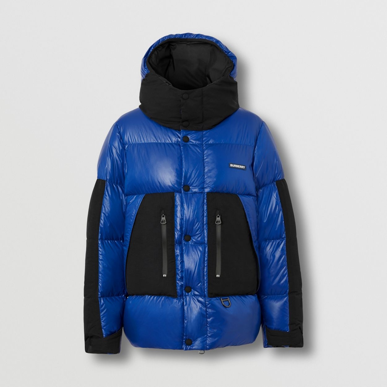 Logo Print Nylon Oversized Hooded Puffer Jacket - 1