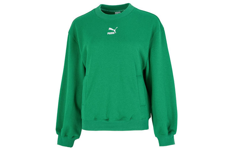 PUMA (WMNS) PUMA Graphic Sweatshirt 'Green' 537518-86 outlook