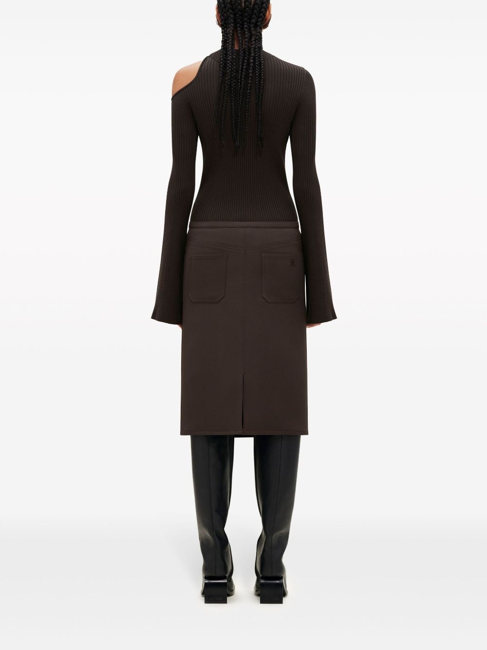 low-waist midi skirt - 4