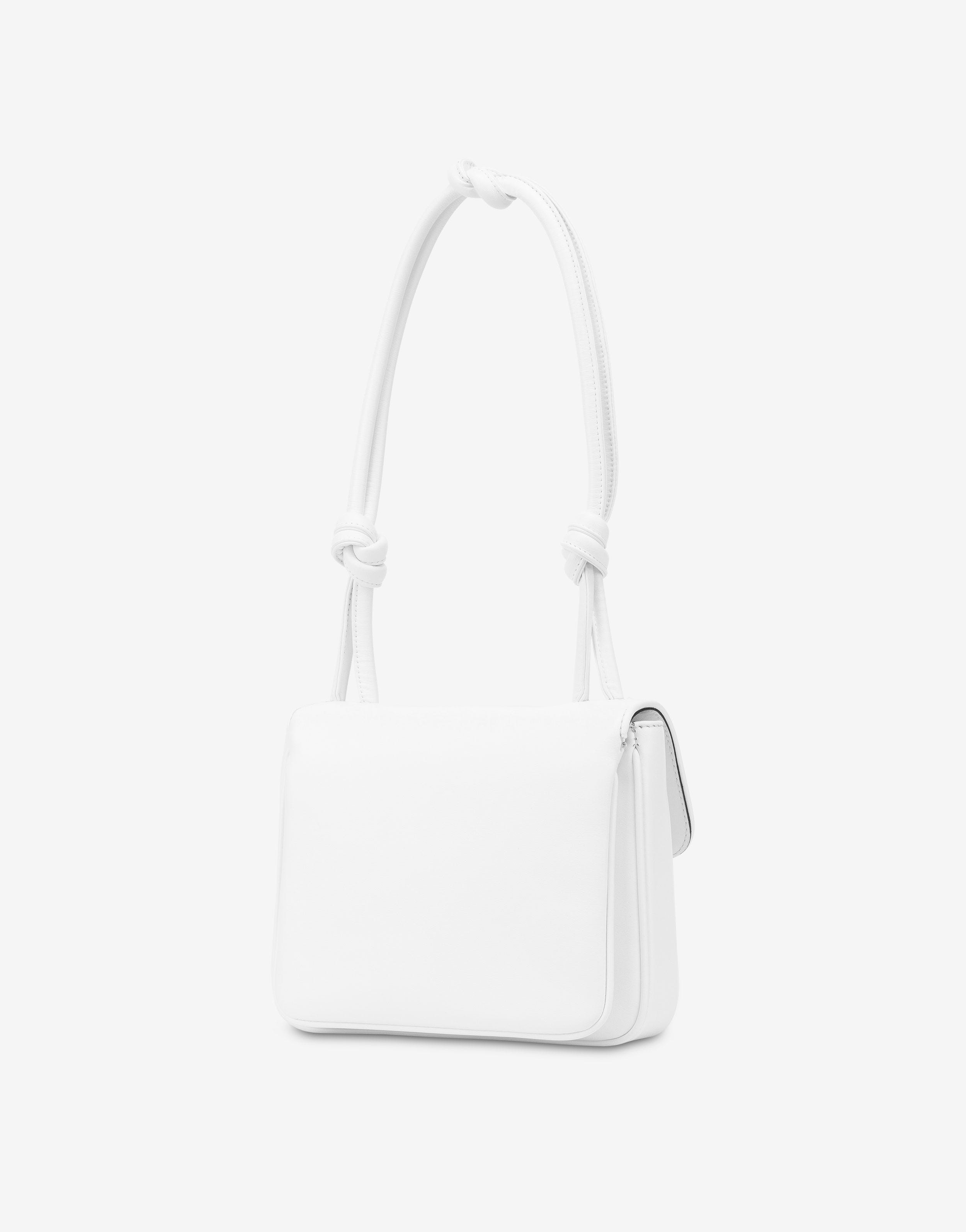 Moschino CALFSKIN KNOTS SHOULDER BAG REVERSIBLE