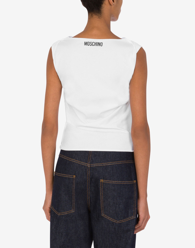 Moschino ORGANIC JERSEY TOP 'WHAT'S UP' outlook