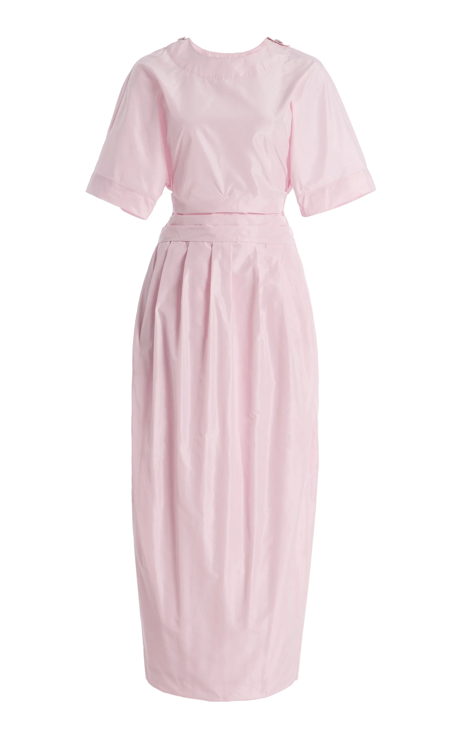 Michelina Pleated Shell Midi Dress pink - 1