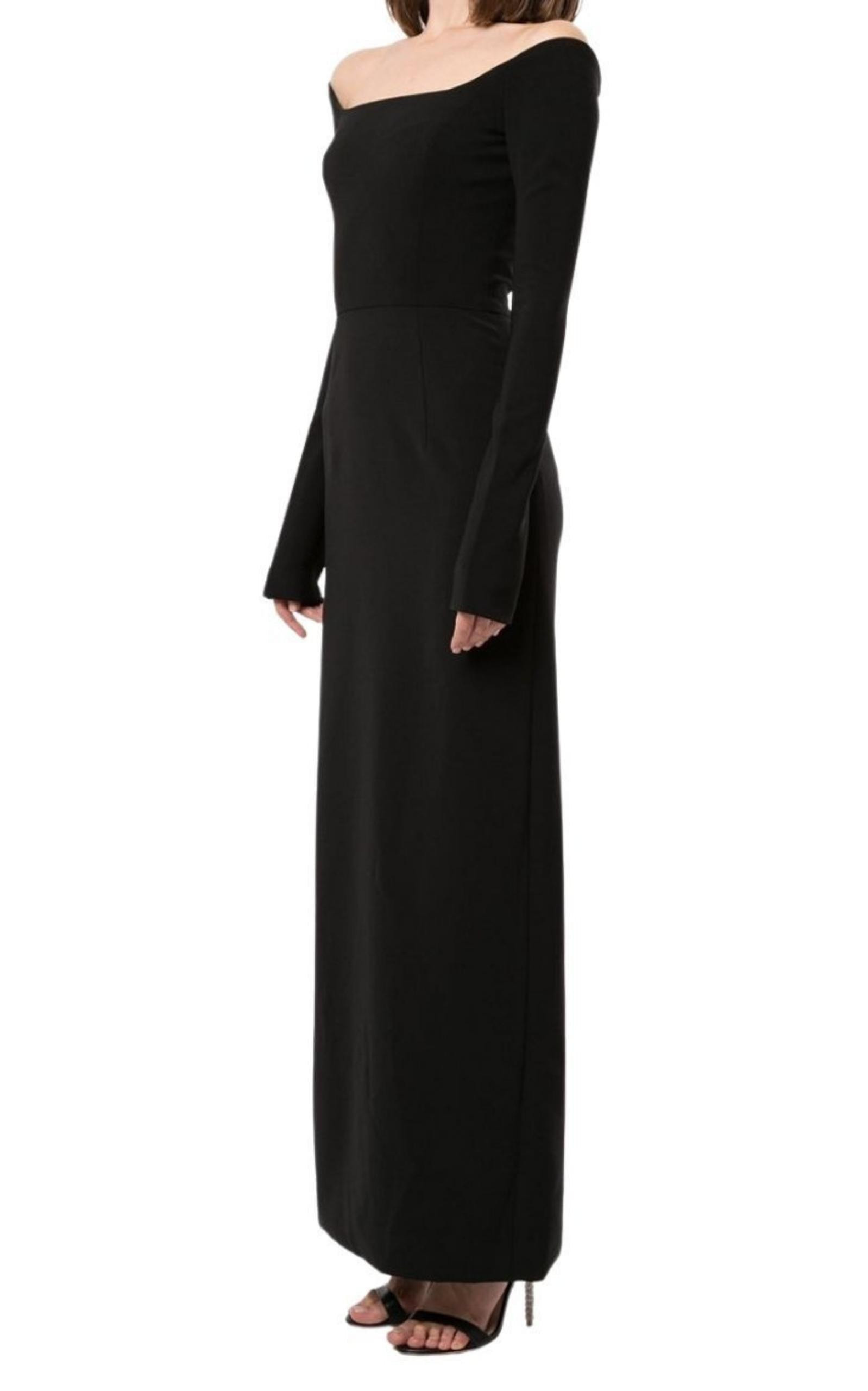 Off-the-shoulder Long-sleeve Dress - 3