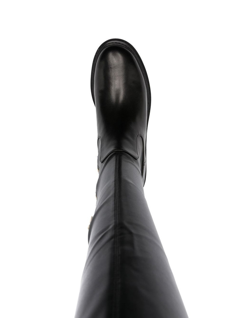 zip-up knee-length boots 4