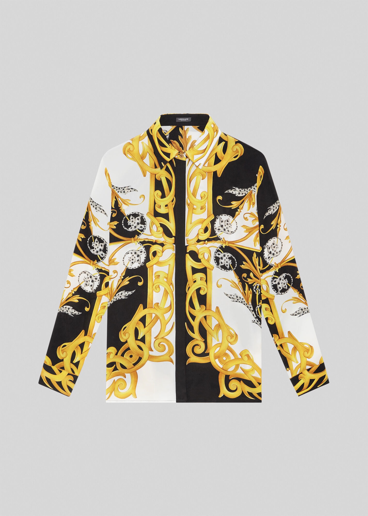 Barocco Acanthus Print Crêpe de Chine Shirt - 1