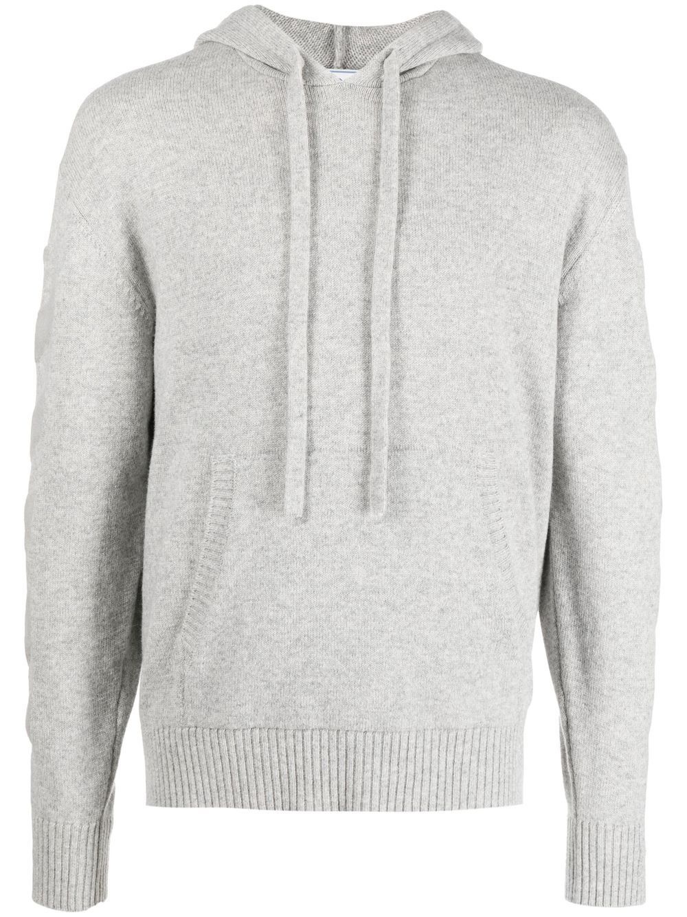 arrow-motif cashmere hoodie - 1