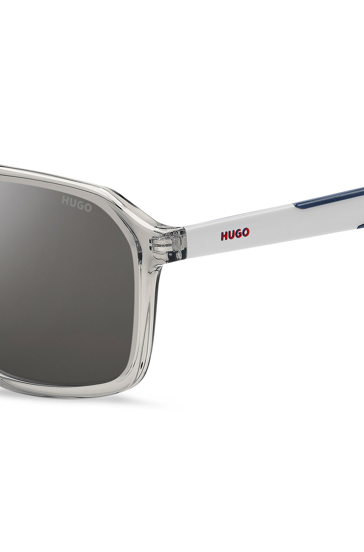 DOUBLE-BRIDGE SUNGLASSES WITH BLUE AND WHITE DETAILS - 2