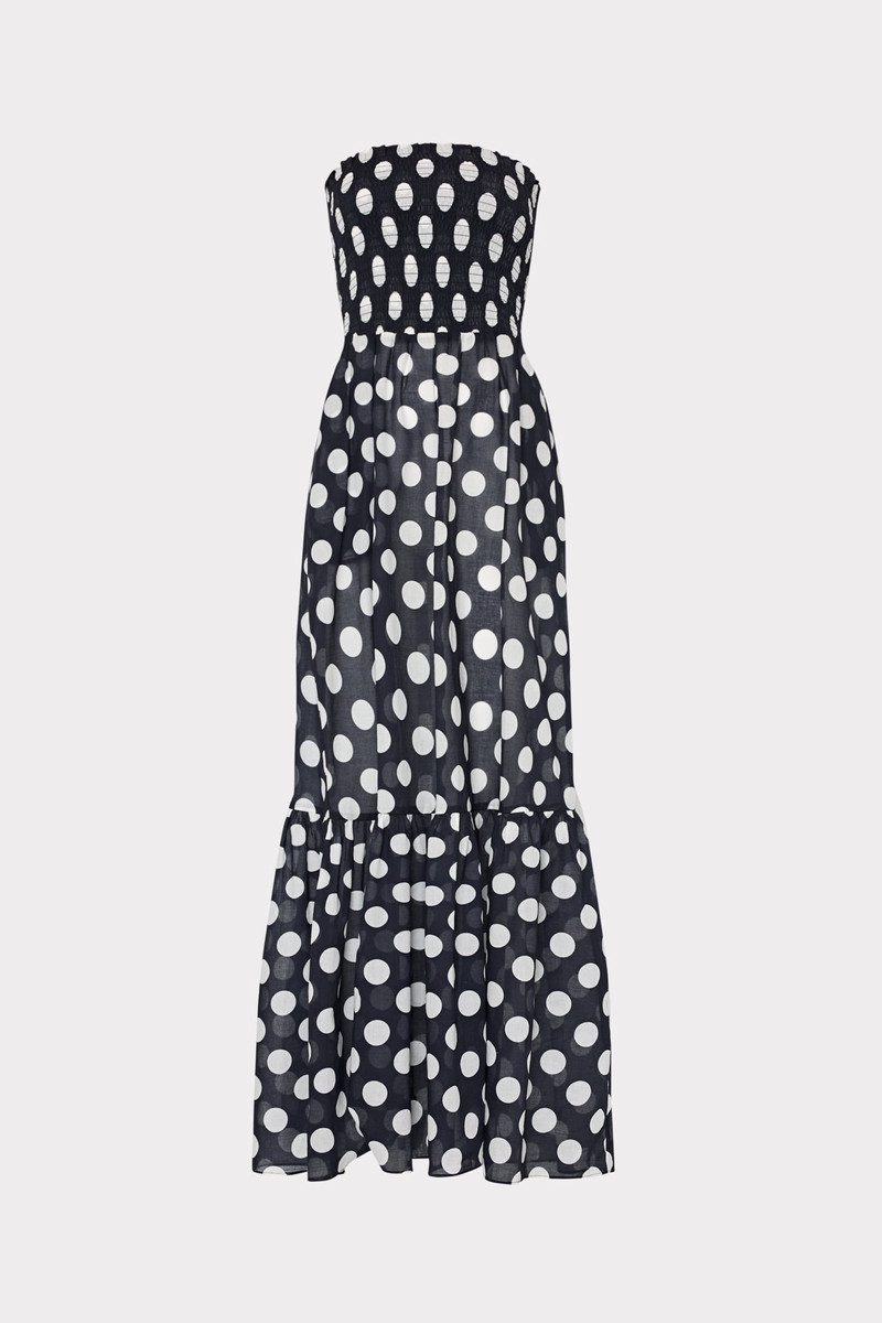 Olen Polka Dot Strapless Cover-Up Dress 1