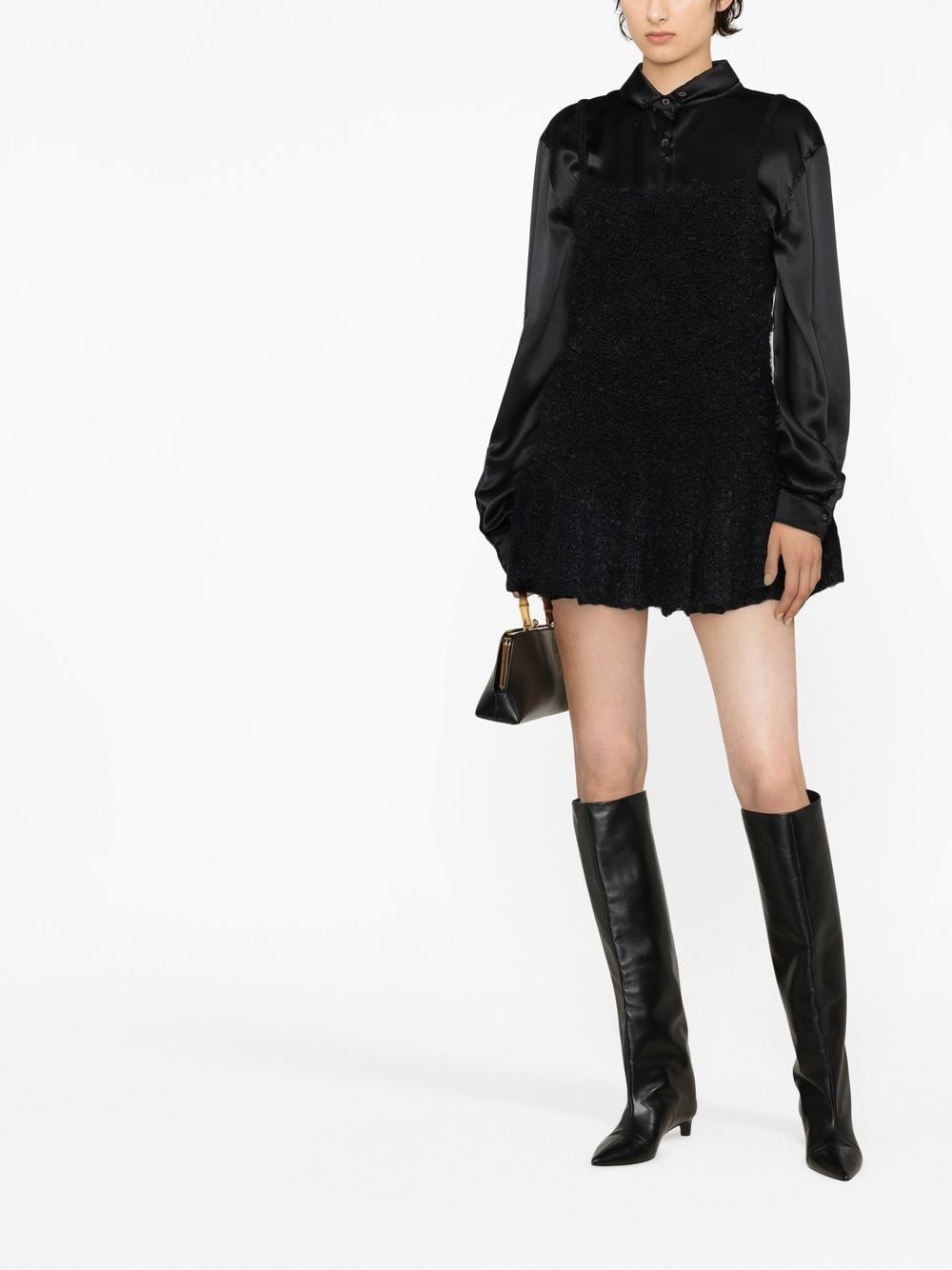 bouclé knitted minidress - 2