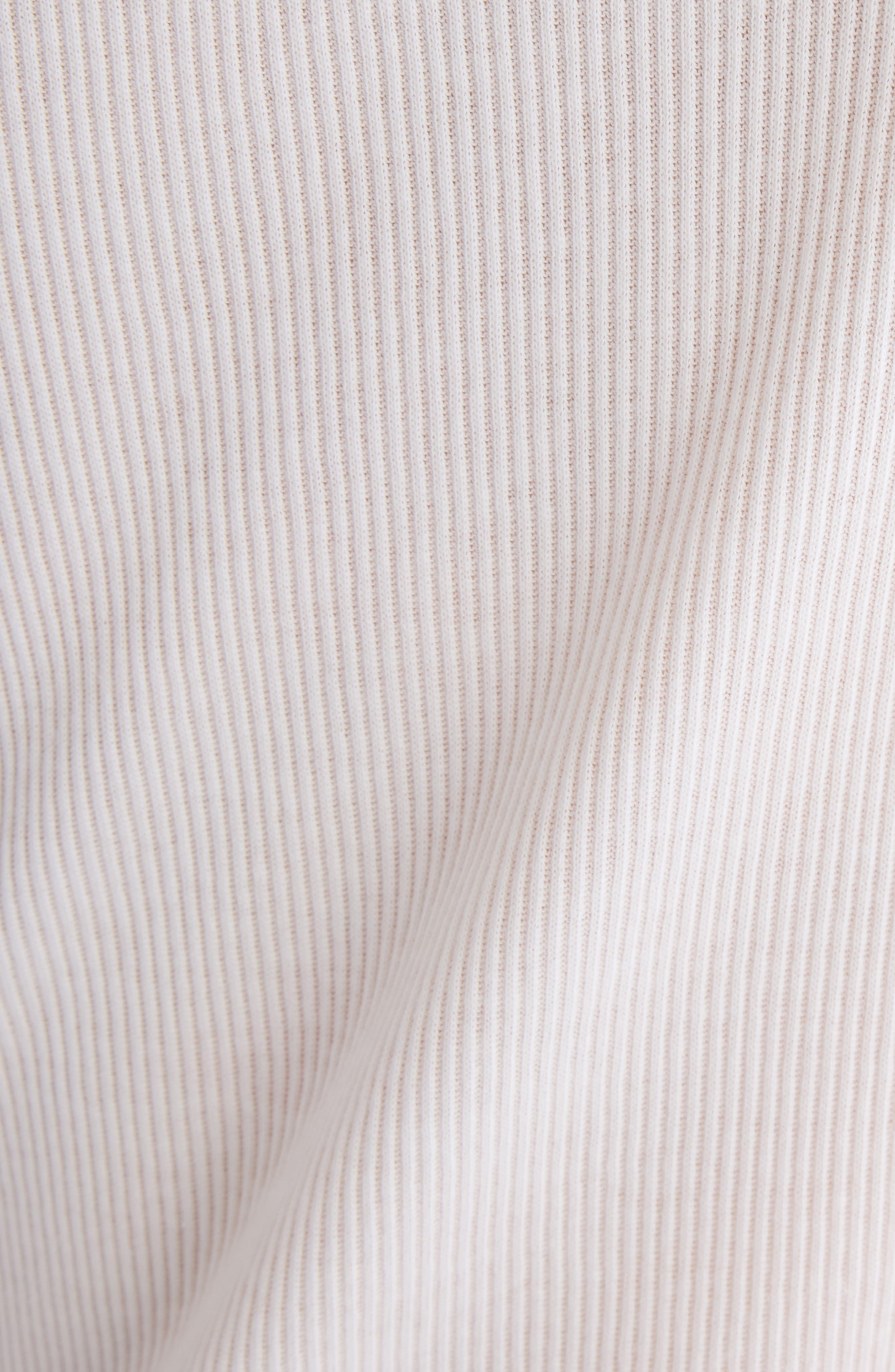 Chloé Guipure Trim Rib Fitted Cotton Jersey Tank in White at Nordstrom - 7
