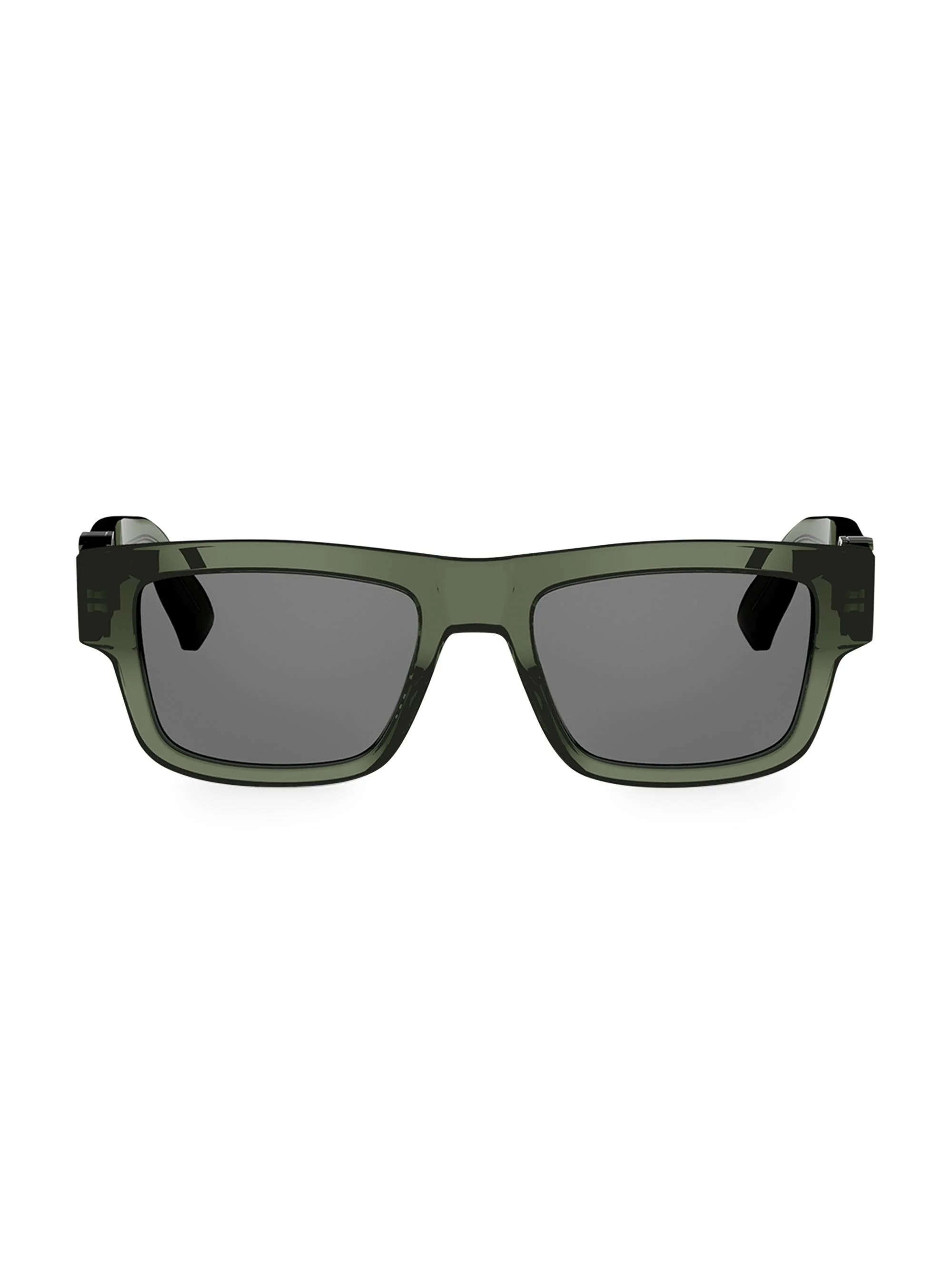 Men's Dior Oblique S3I 52MM Square Sunglasses - Dark Green - 1
