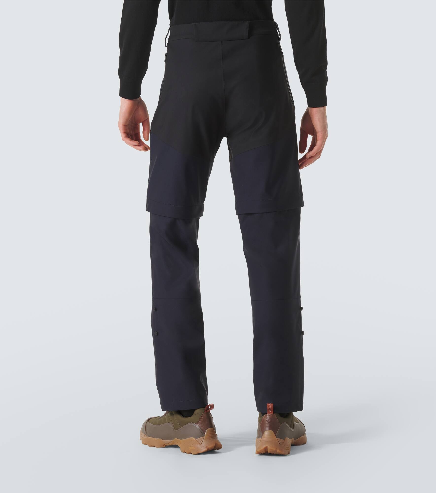 High-rise wool-blend track pants - 4