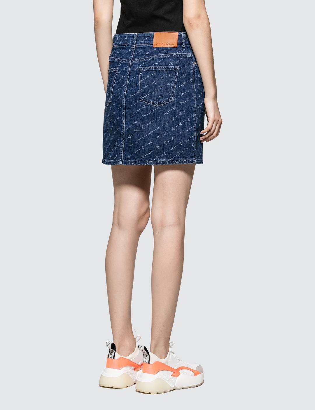 Allover Logo Denim Skirt - 3