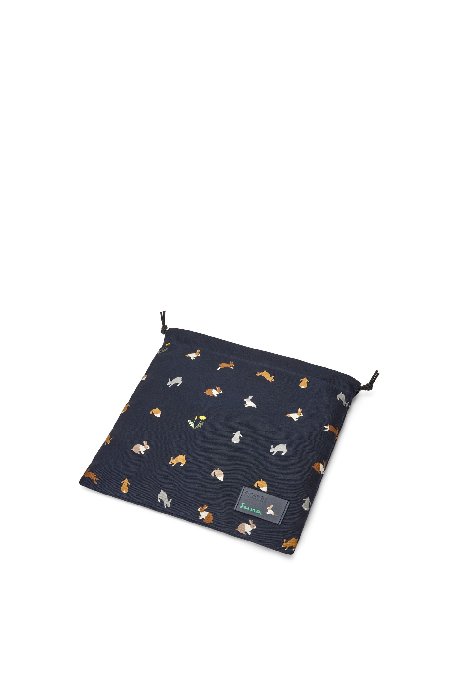 Bunny small drawstring pouch in canvas - 3