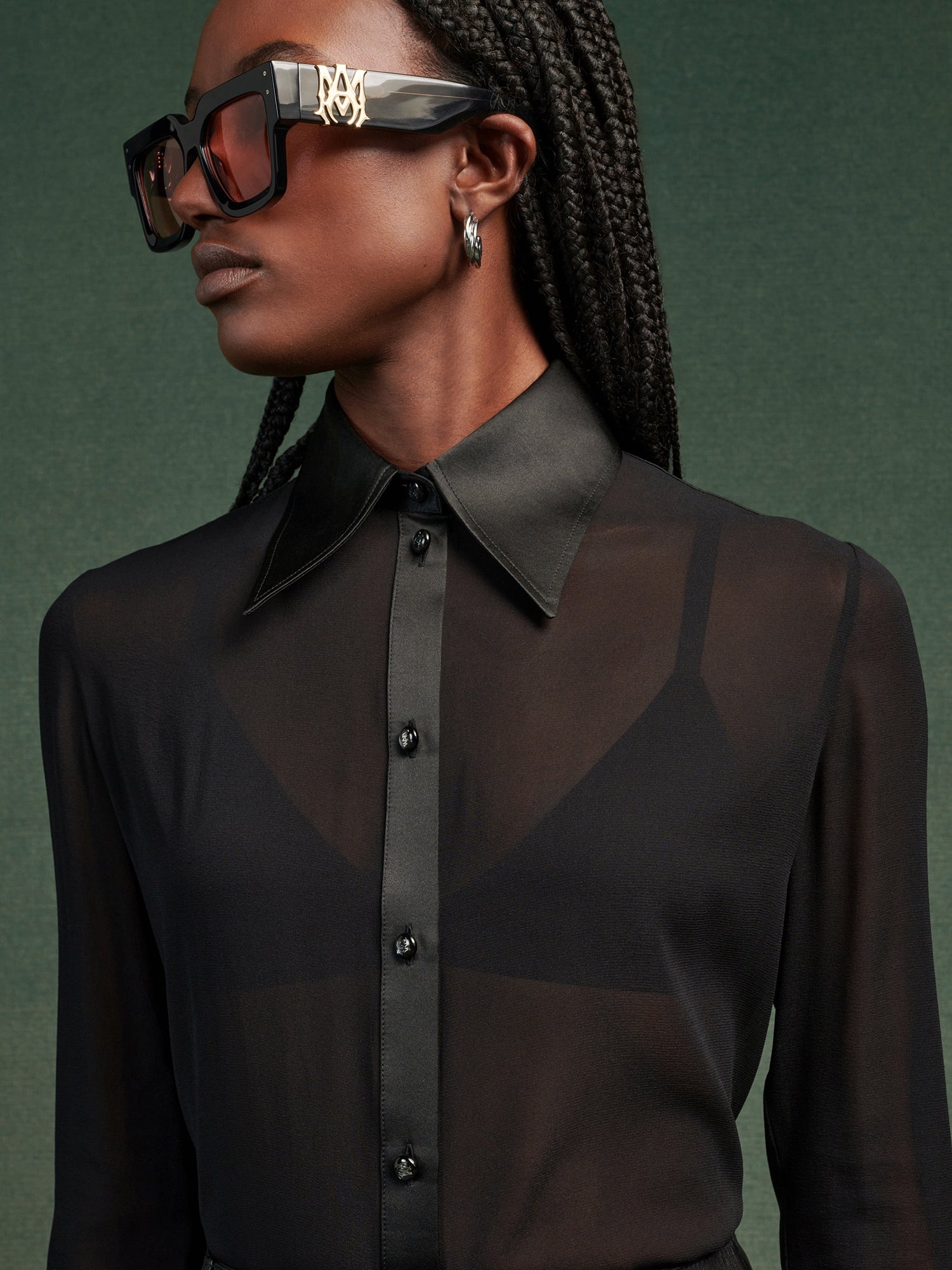 WOMEN'S CHIFFON LONG SLEEVE SHIRT - 4