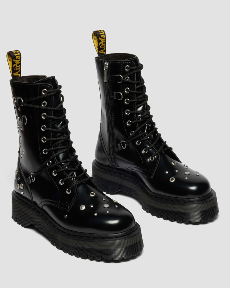 JADON HI Studded Buttero Leather Platform Boots 8