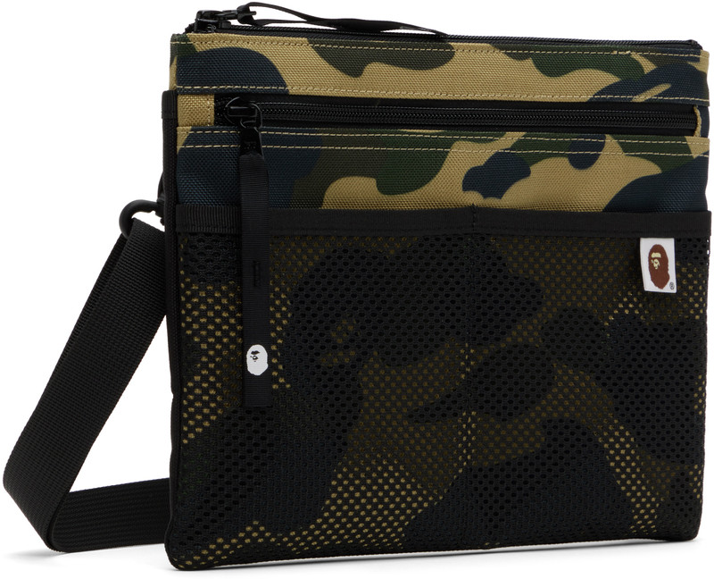 A BATHING APE® Khaki & Black 1st Camo Cordura Bag outlook