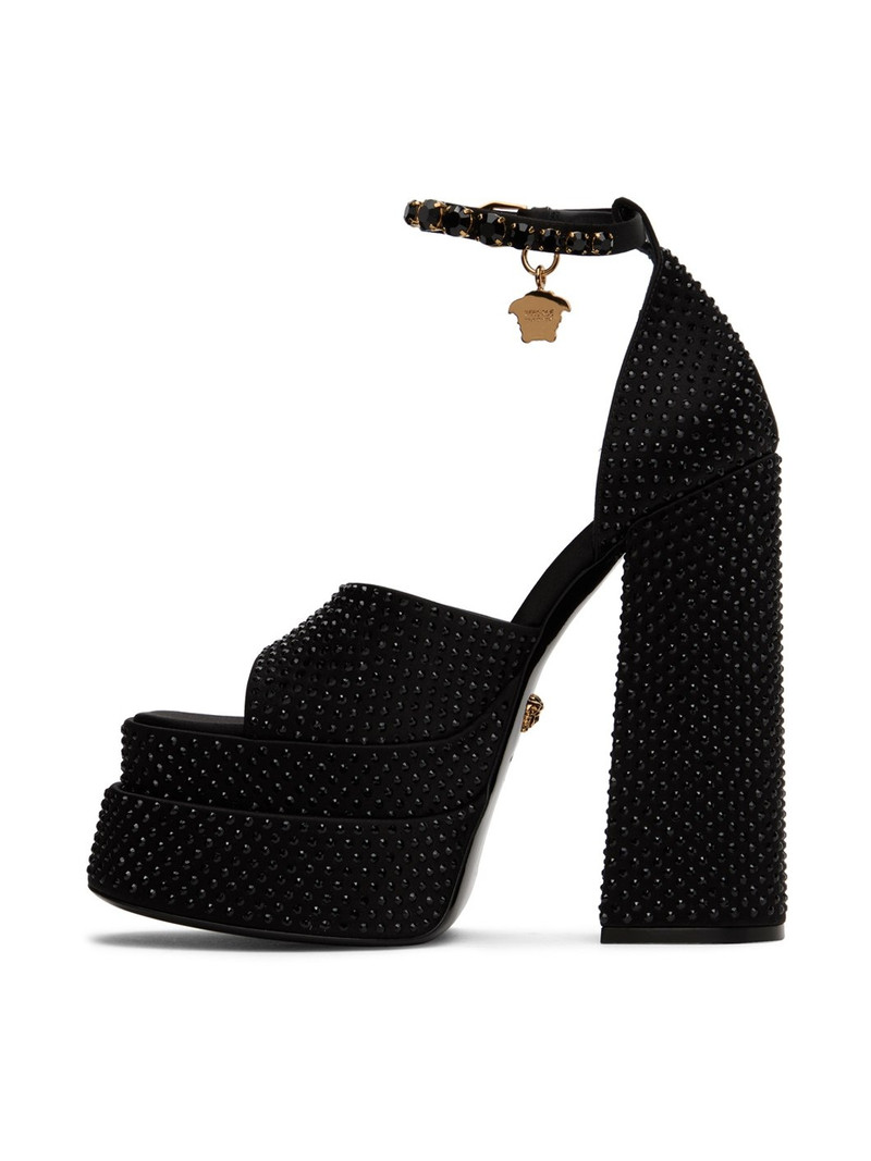 VERSACE Black Medusa Aevitas Platform Sandals outlook