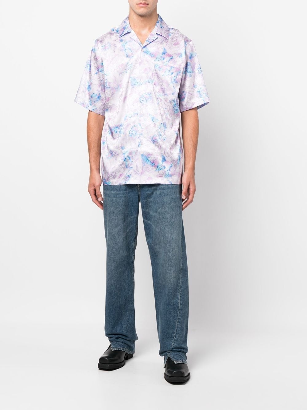 floral-print short-sleeve shirt - 2
