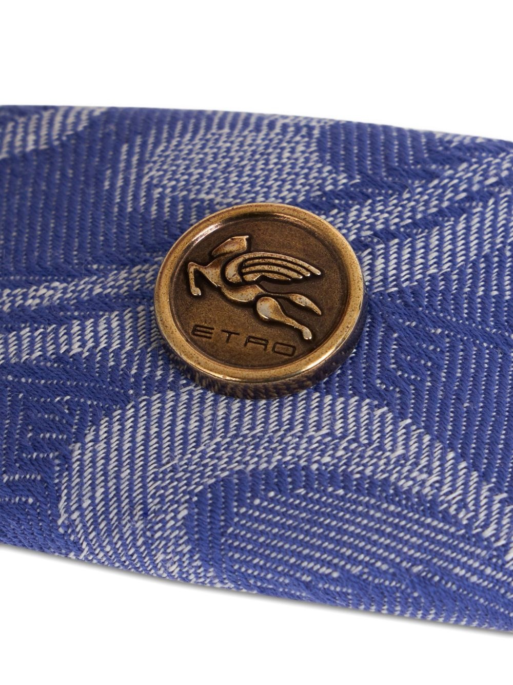 jacquard denim hair clip - 3