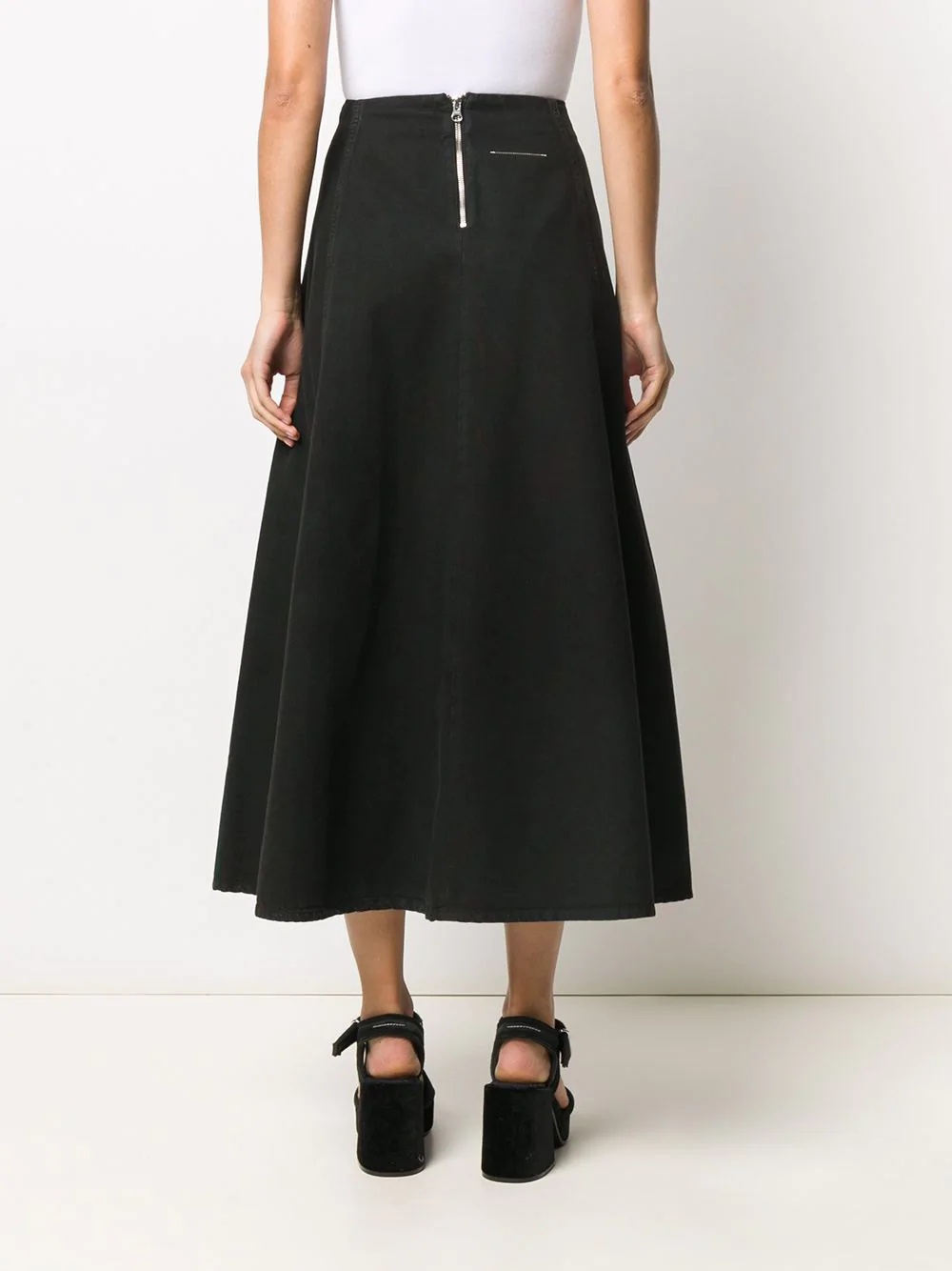 gradient-effect A-line skirt - 4