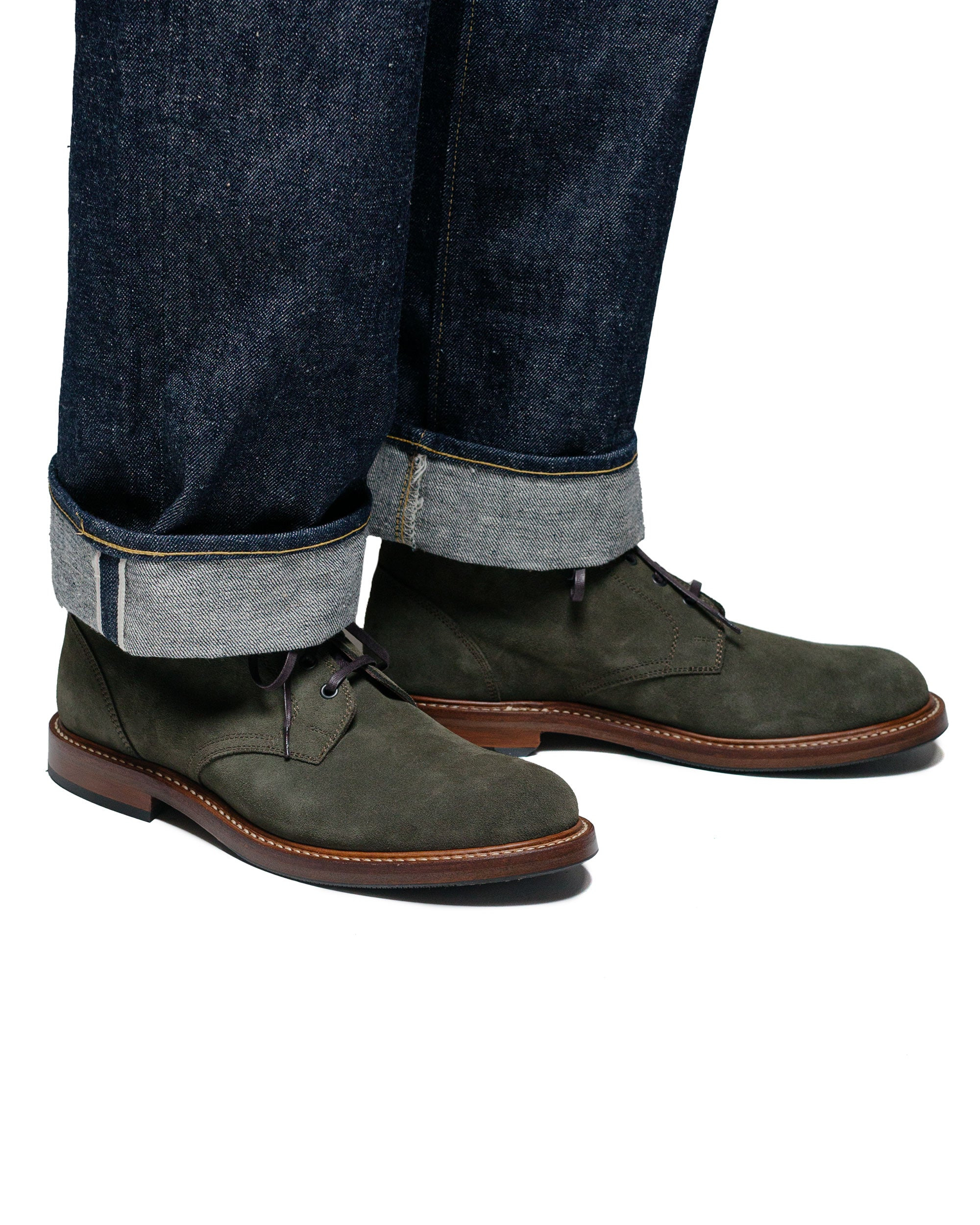 The Steadfast Chukka Boots Japanese Suede Olive - 2