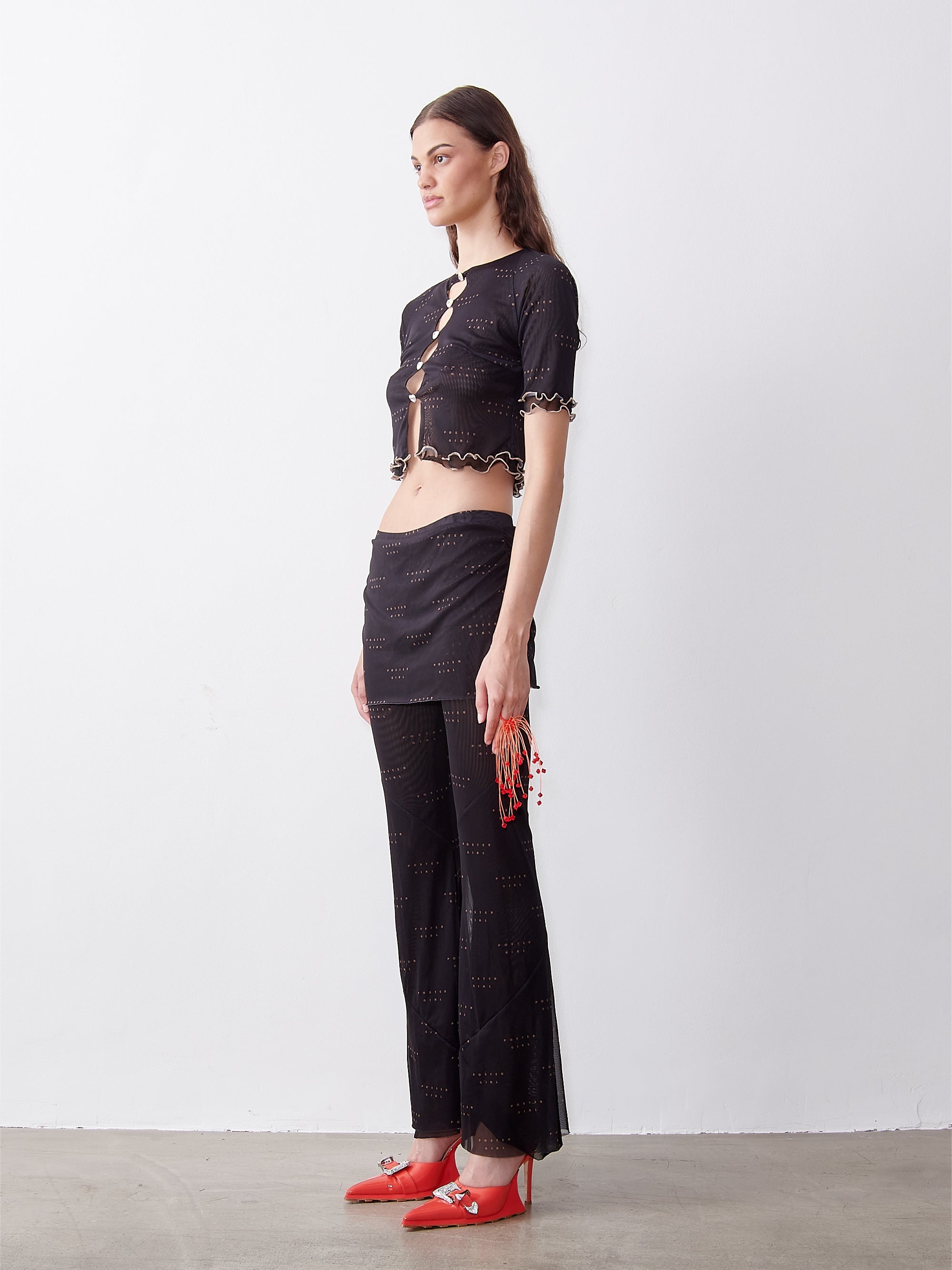 PEBBLES PANTS BLACK LOGO - 3