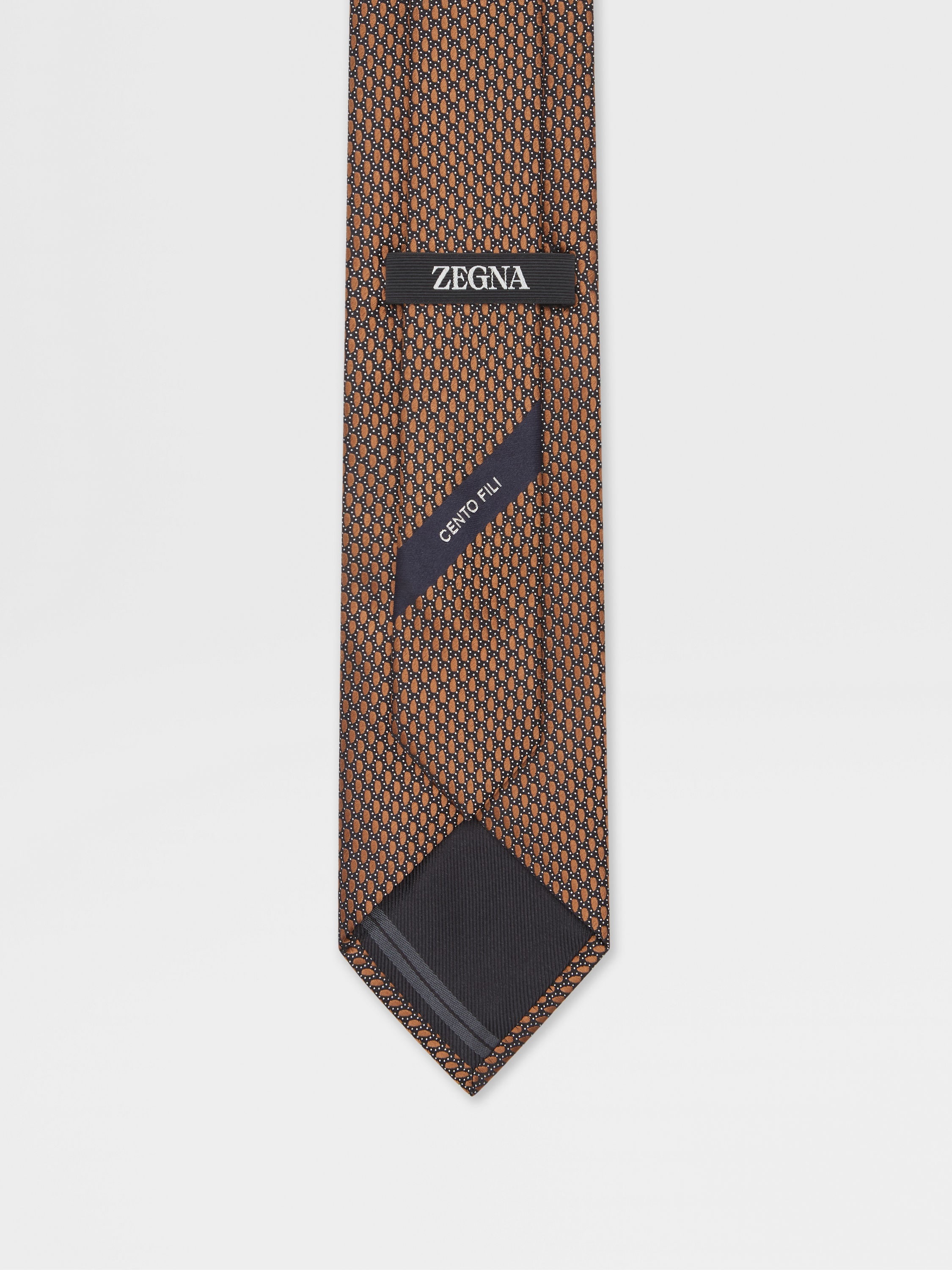 DARK FOLIAGE CENTO FILI SILK TIE - 3