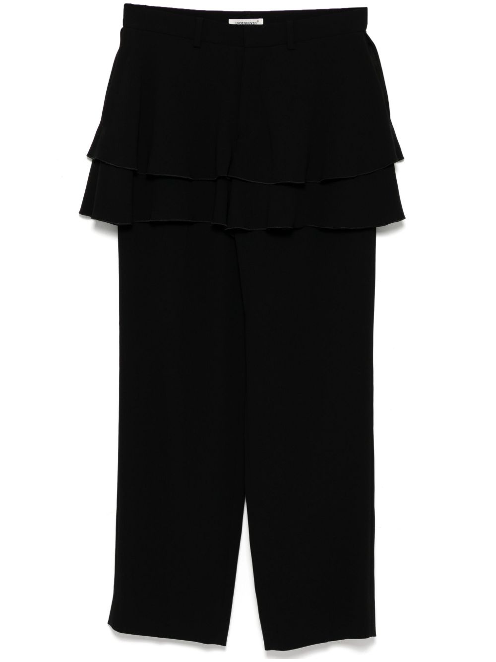 layered straight trousers - 1