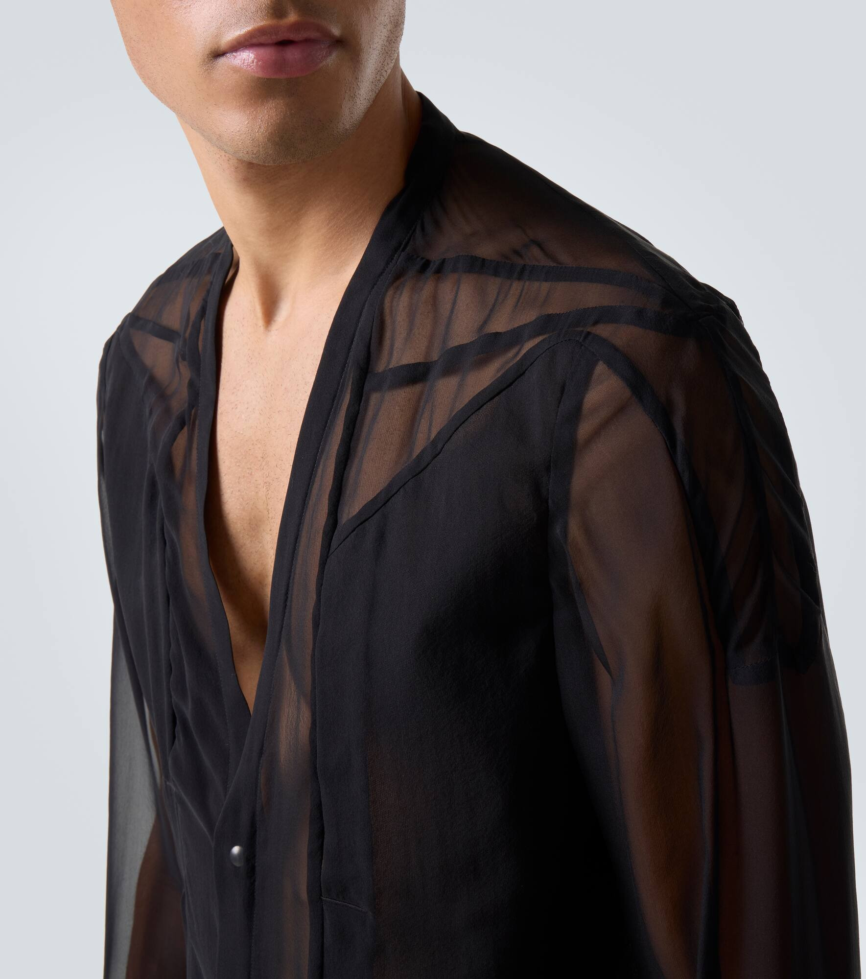 Sheer silk shirt - 6
