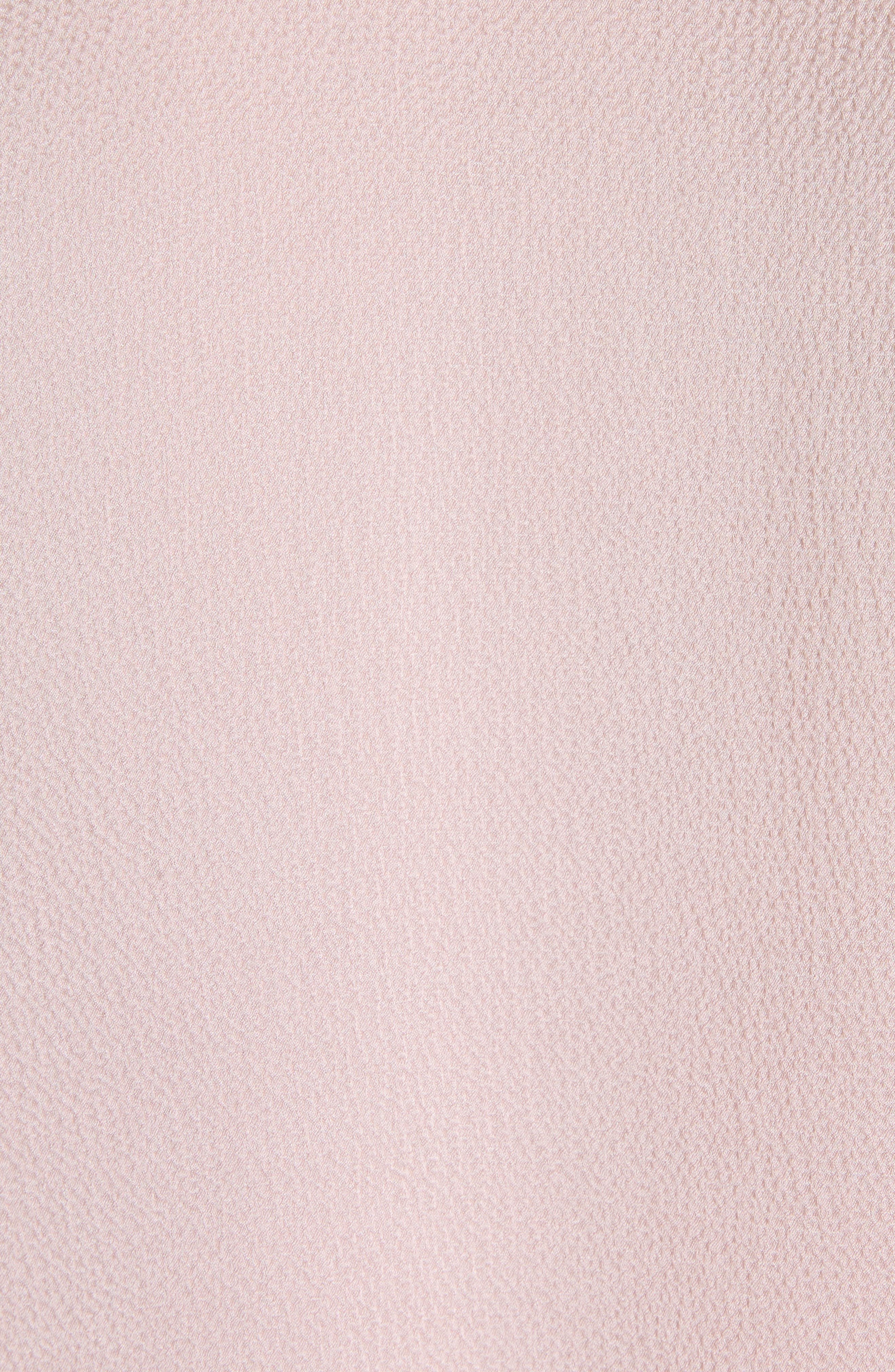 Valentino Garavani Lace Trim Chiffon Ruffle Hammered Satin Shirt in Light Pink/Ivory at Nordstrom - 6