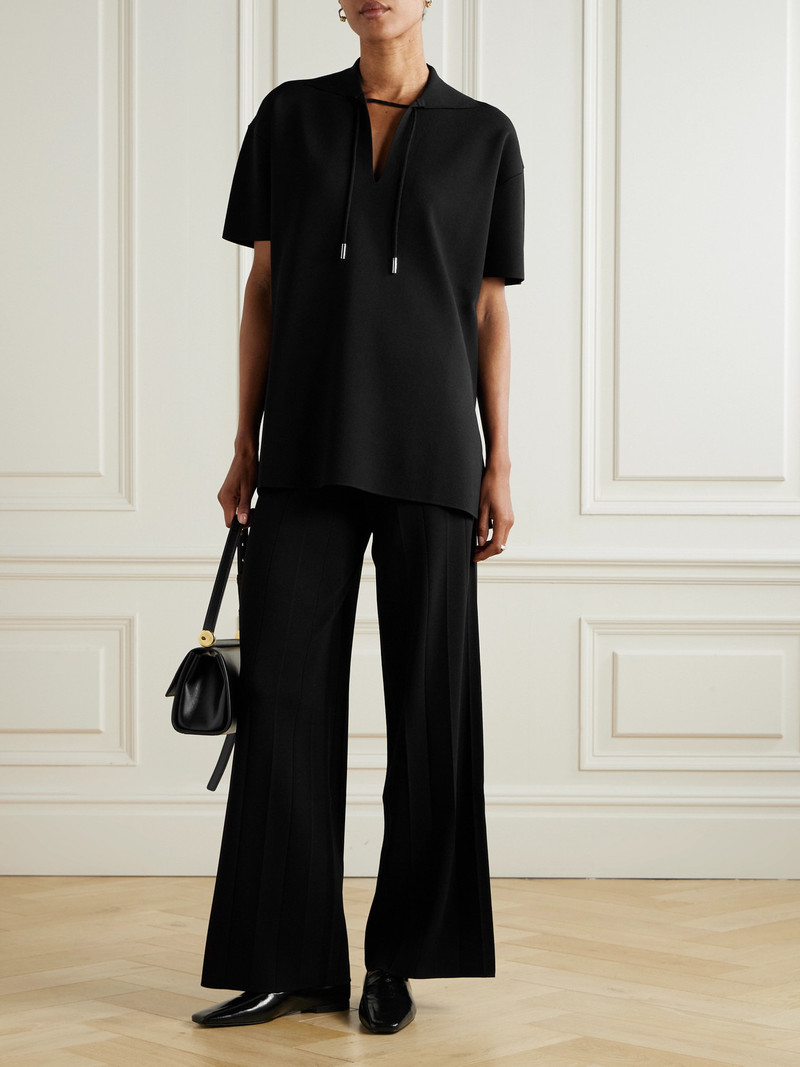 Max Mara Lama Ribbed Jersey Wide-leg Pants outlook