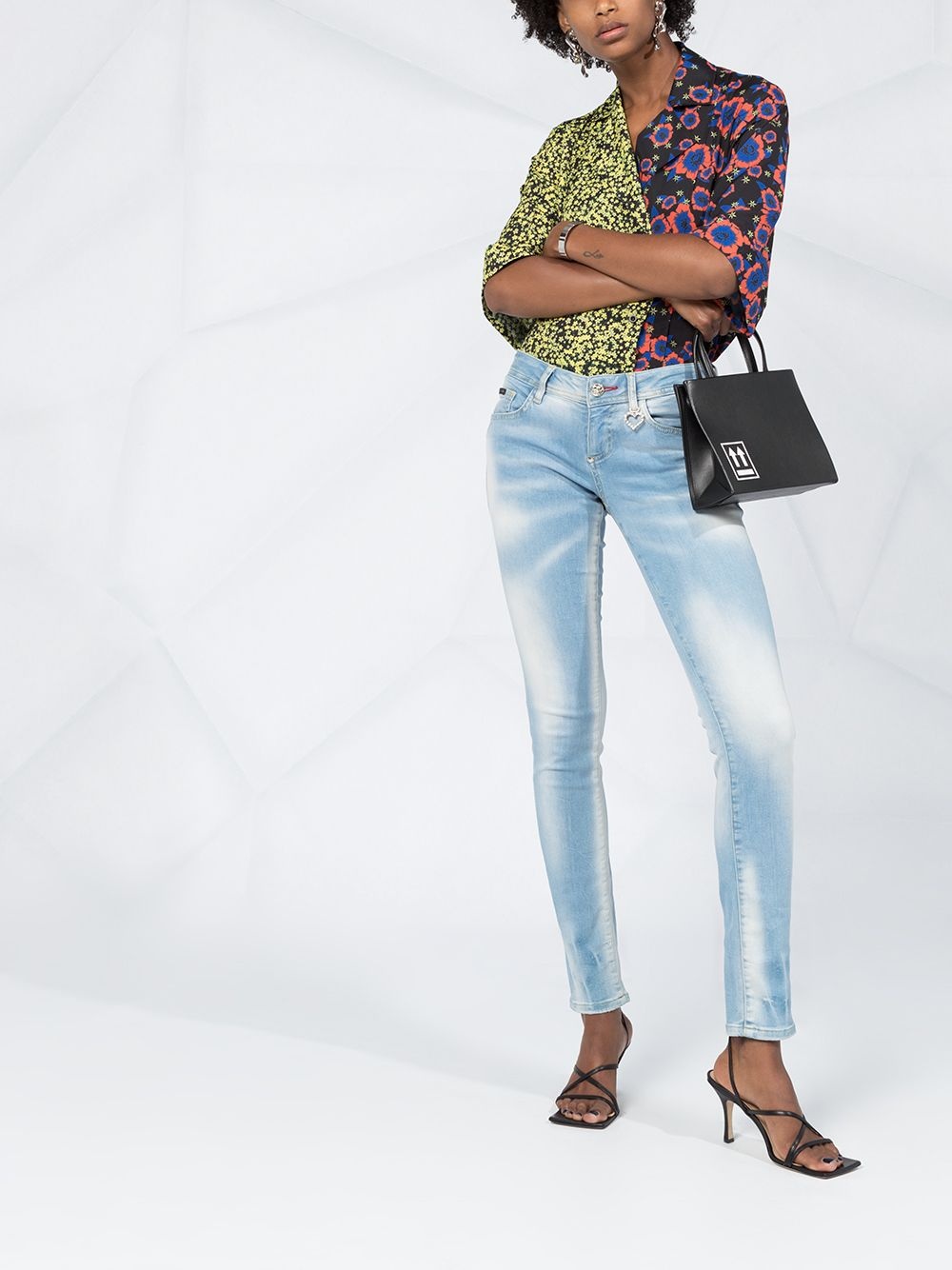 high rise skinny fit jeggings - 4