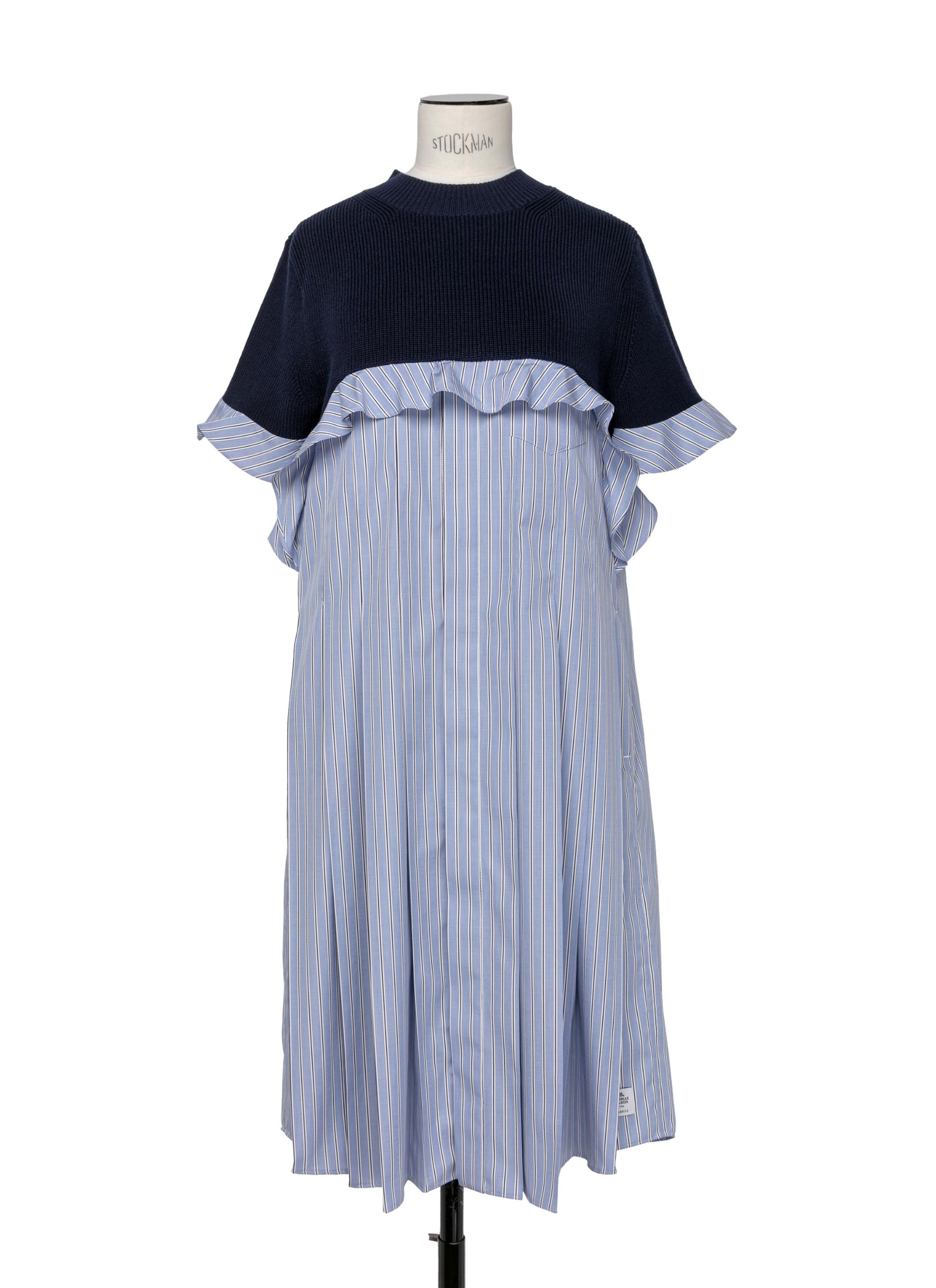 Thomas Mason Cotton Poplin x Cotton Knit Dress - 1